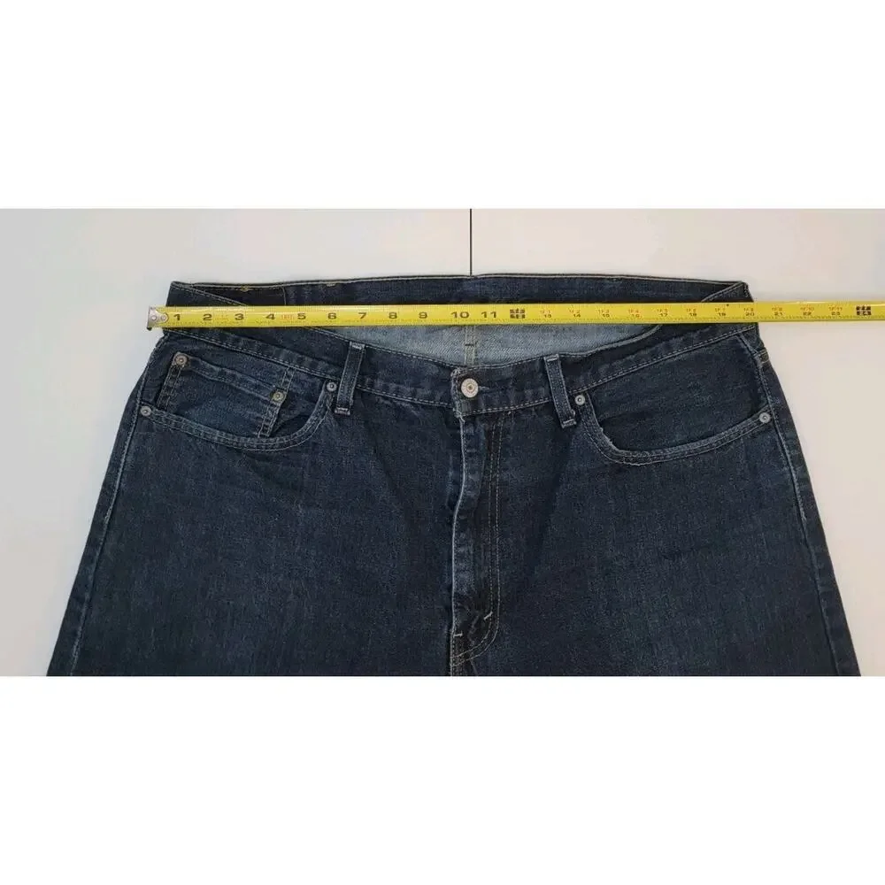 Levis Mens Jeans 559 Relaxed Fit Straight Leg Denim Blue Size 40 x 33 Dark Wash